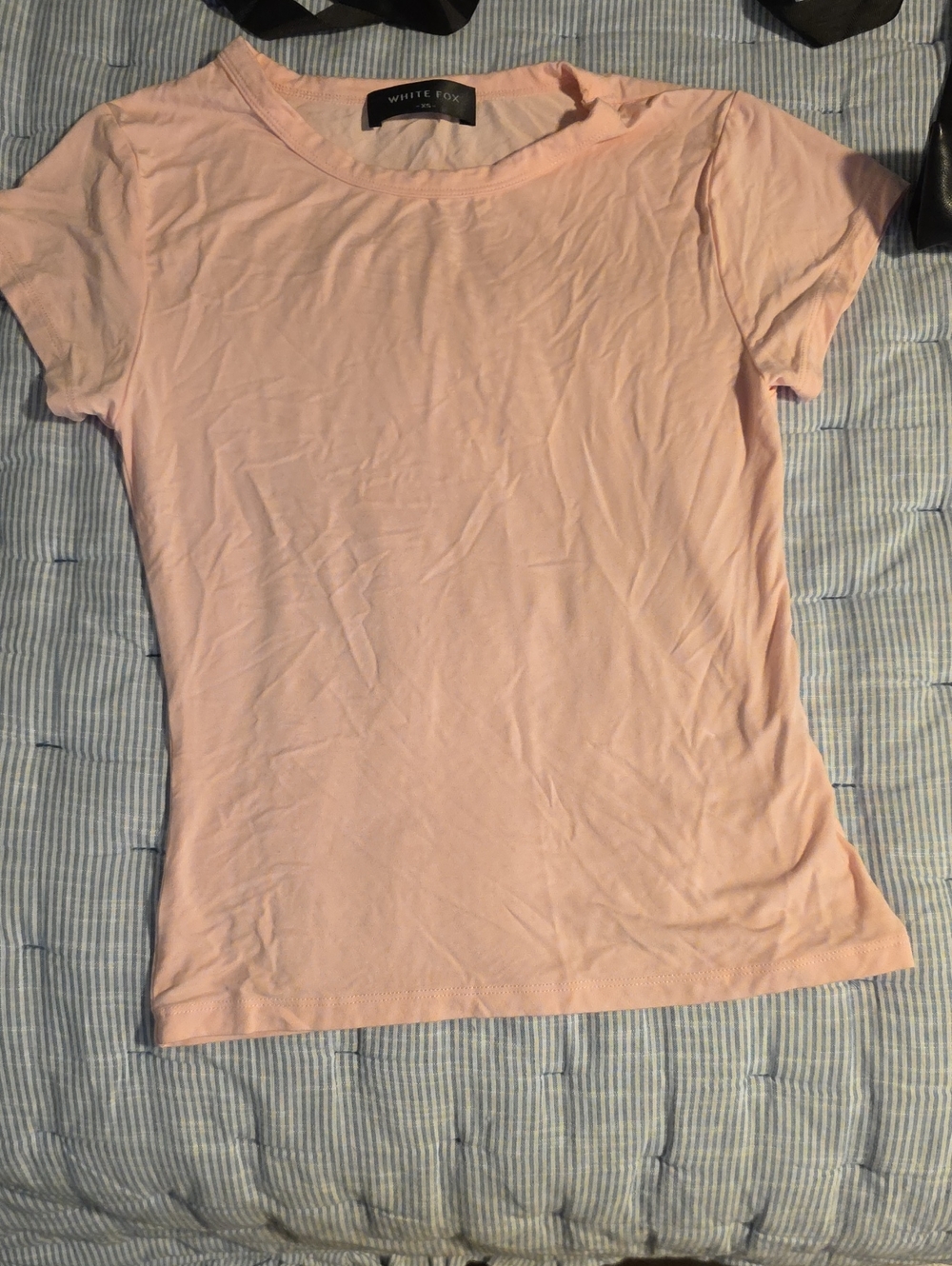 White Fox Women's Light Pink Crewneck Tee